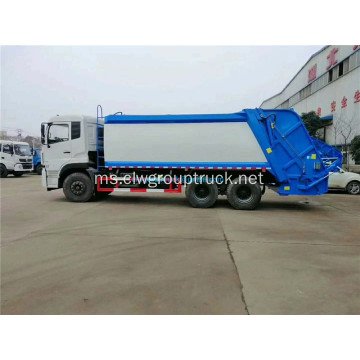 Trak sampah pemunggah belakang hidraulik Dongfeng 6x4